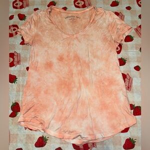 American Eagle Outfitters Orange Relaxed Short Sleeve Tee